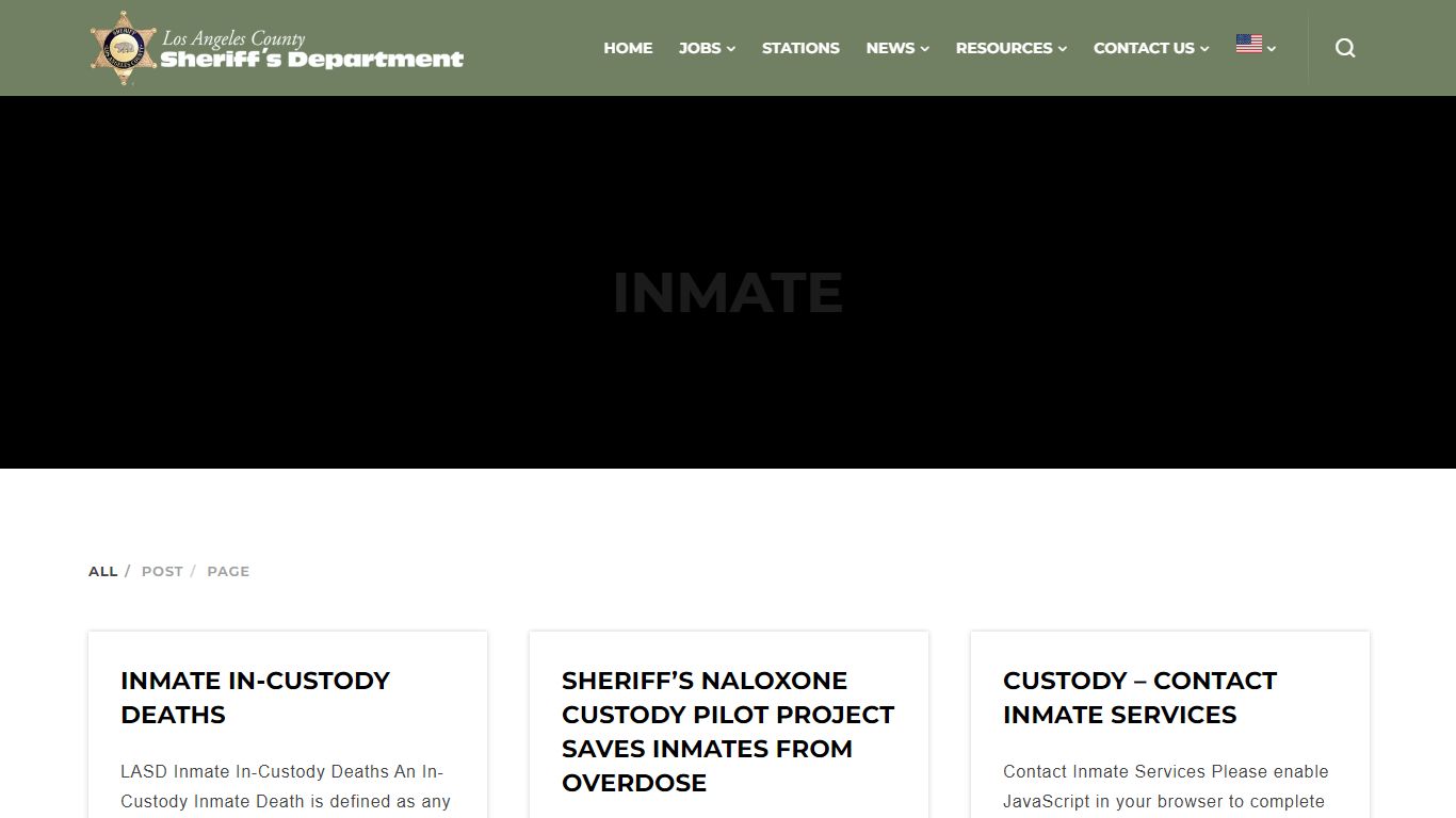 Search Results for “inmate” | Los Angeles County Sheriff's Department